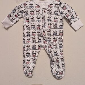 HB Dog With Sunglasses Zipper Onsie Size 0 To 3 Months